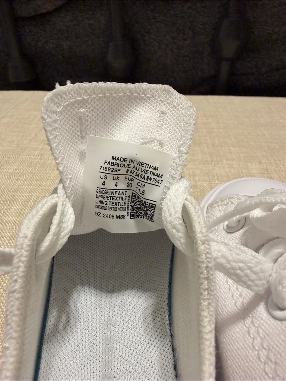 Converse Kids White Canvas Low-Top Sneakers with Lace-Up